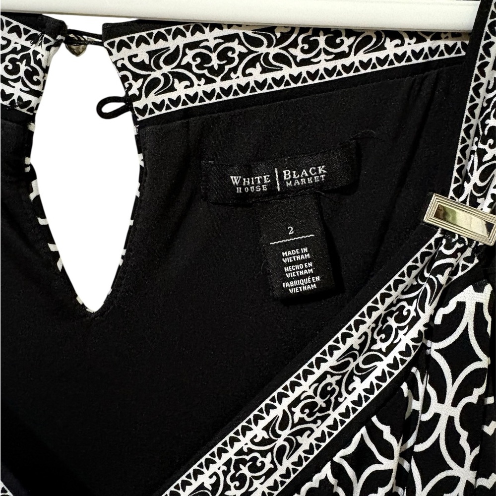 White House Black Market Monochrome Geometric Jumpsuit - Picture 3 of 5
